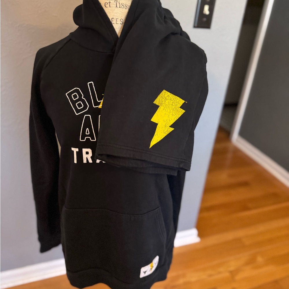 The Rock Boys Under Armor Black Hoodie & Shorts Set.